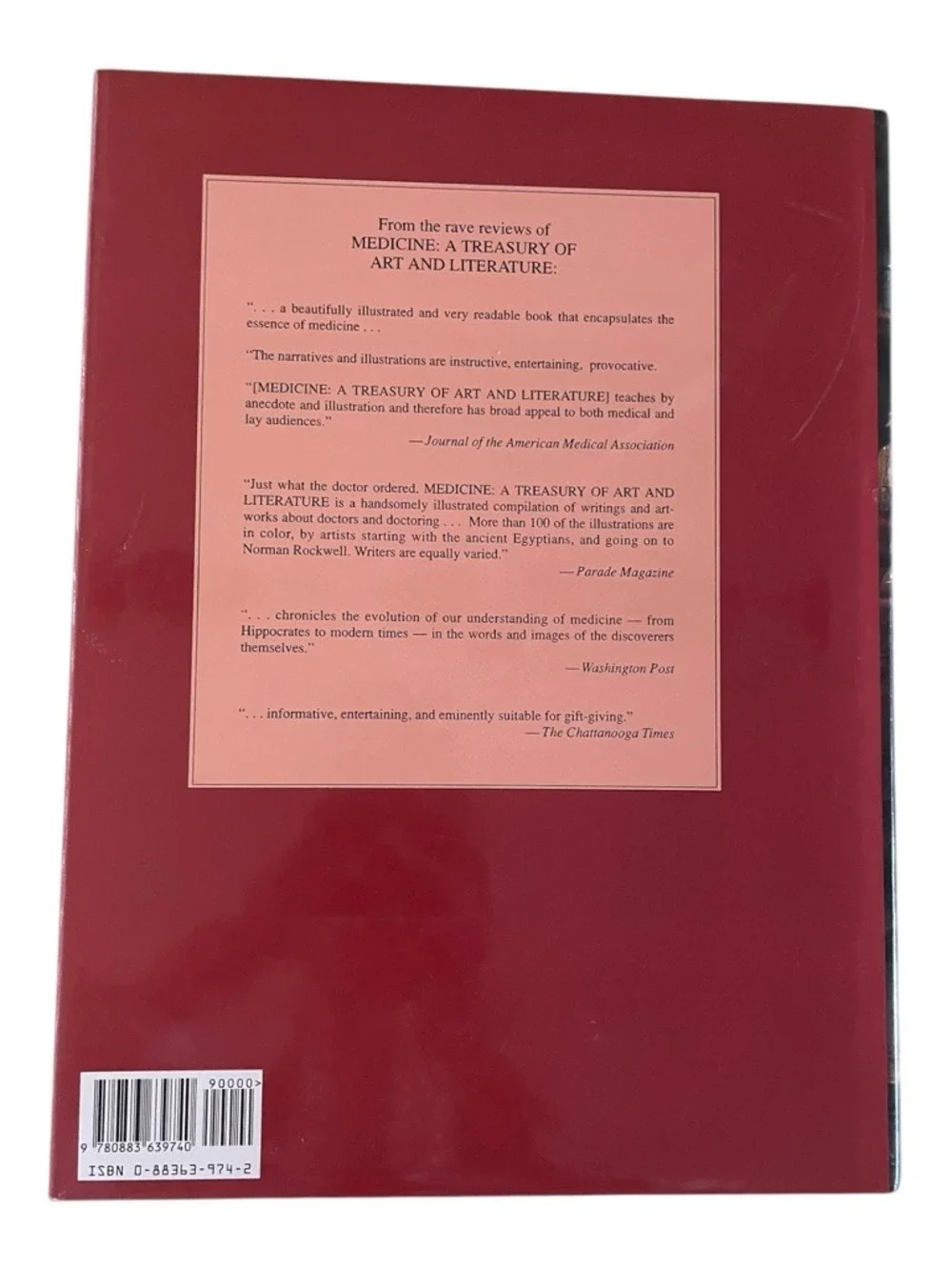 “Medicine: A Treasury of Art and Literature” Illustrated HC DJ Comprehensive